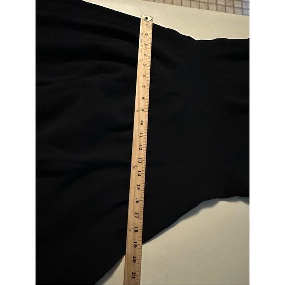 Linda Allard Ellen Tracy Sleeveless Satin Trim Black Fit Flare Dress Womens Sz 4 - Picture 10 of 11